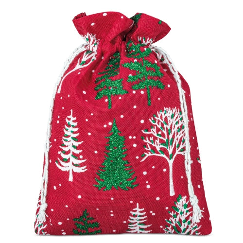 Saco Presente De Natal 13*18 Cm "Snowy"