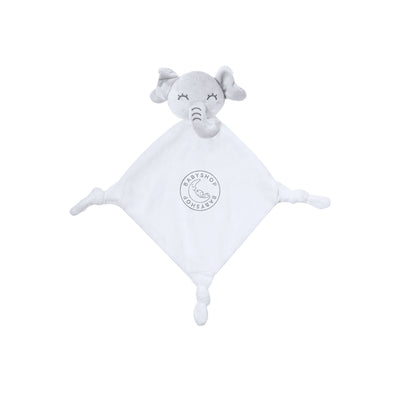Doudou Elefante Marli | Poliéster Branco Nós Sensoriais | Brinde Bebé Relaxamento