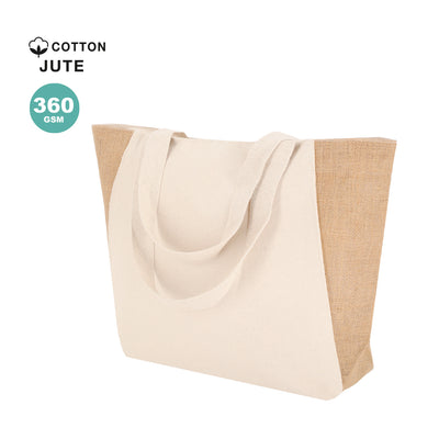 Saco Praia Sharma | Algodão 360g/m² + Juta Bolso Base Alças Longas 8kg | Brinde Verão Premium