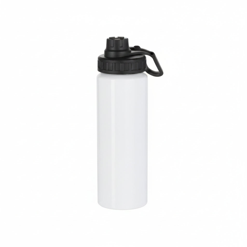 Botella Sublimación Yaky Aluminio 800ml | Novedad 2025 | Blanco Brillo | Regalo Personalizable