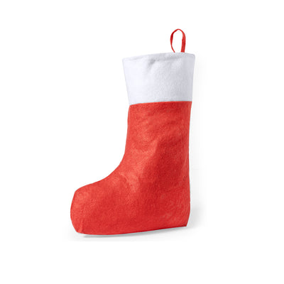 Meia Natal Grande Capacidade Saspi | Cores Tradicionais Fita Pendurar | 20x32cm | Brinde Natal Sazonal