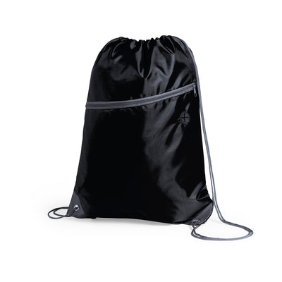 Mochila Saco Poliéster 210D Blades | Bolso Frontal Saída Auriculares Argolas Metálicas Várias Cores | Brinde