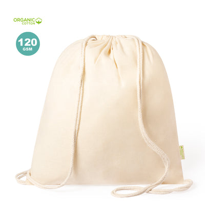 Mochila Cordão Algodão Orgânico Tibak | 120g/m² 38x42cm Resistênte 9kg | Brinde Eco-Premium