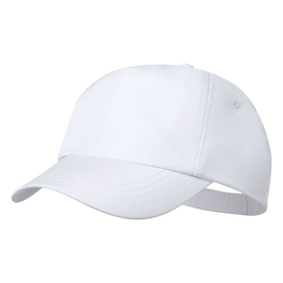 Boné RPET 5 Painéis Keinfax | Sublimação Branco Velcro Linha Nature | Brinde Eco Desportivo