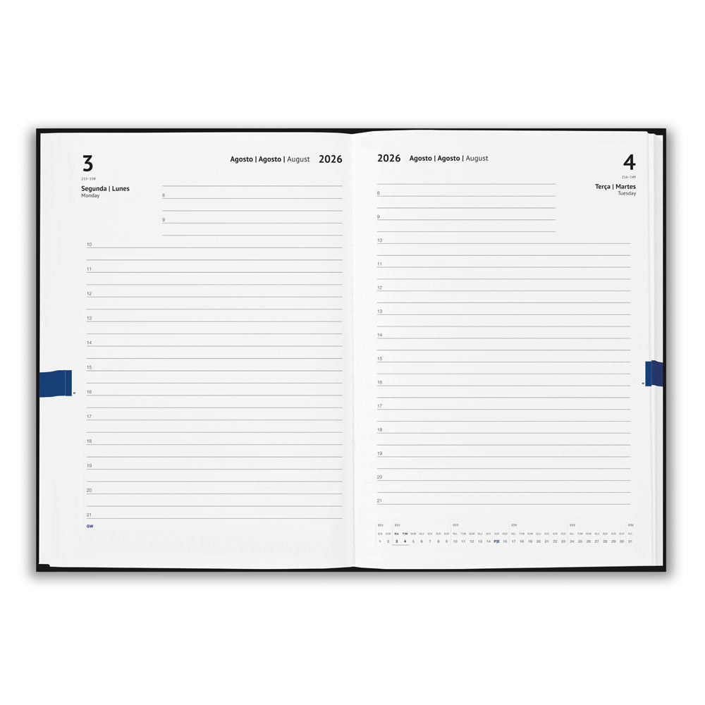 MUSSET A5. Agenda A5 em PU (58% reciclado)