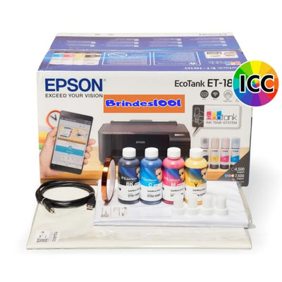 Kit Impressora Sublimação A4 Epson EcoTank ET-1810 + Tintas Sublinova Smart | Perfil ICC Incluído