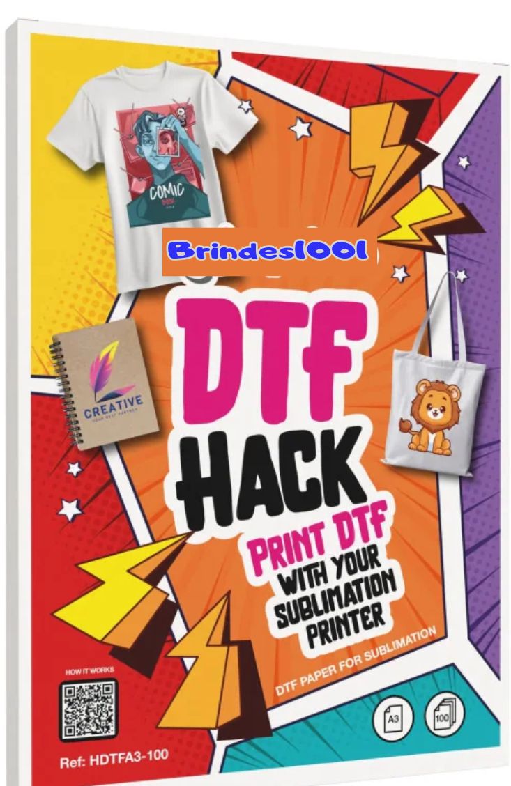 Papel DTF para impressora de sublimação DTF Hack (50 folhas A4)
