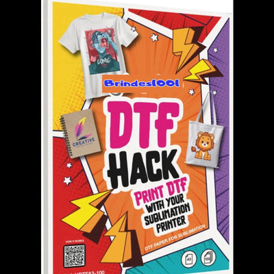 Papel DTF Hack A4 - Sublimação em Algodão sem Trocar Impressora (50 folhas)