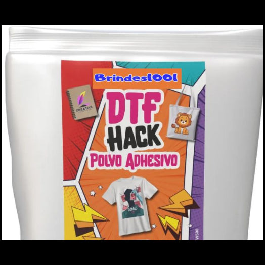 Pó Adesivo DTF Hack 500g | Sublimação em Algodão, Madeira e Couro
