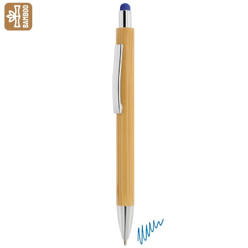 Caneta Bambu com Touch "borneo — Brindes1001