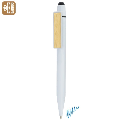 Caneta Touch com Clip Bambu "bali — Brindes1001