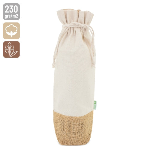 Bolsa Vino de Algodon Y Jute — Brindes1001