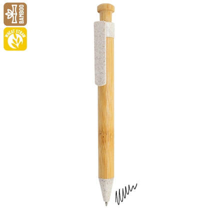 Caneta de Bambú e Fibra de Trigo "kobax — Brindes1001