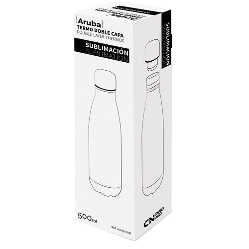 Garrafa Térmica de Dupla Parede para Sublimação 500ml "aruba — detalhe