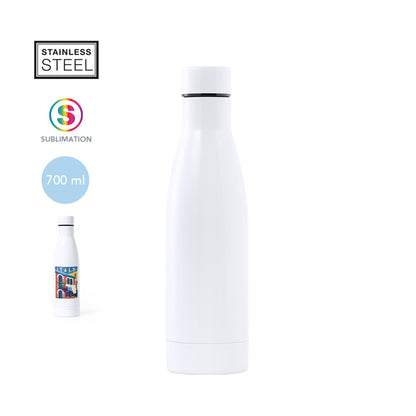 Botella Sublimación Crafo Acero Inox 700ml | Tapa Rosca | Libre BPA | Caja Diseño