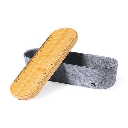Estojo | Glaston | Feltro RPET/ Bambu | 19.8 x 5.6 x 6.3 cm