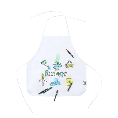 Delantal Infantil para Colorear Mayfil | RPET Reciclado + 5 Ceras Incluidas | Regalo Niño