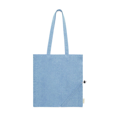 Saco Dobrável Algodão Reciclado GRS 120g/m² Biyon | Alças 70cm Cordão 6kg | 38x40cm | Brinde Eco