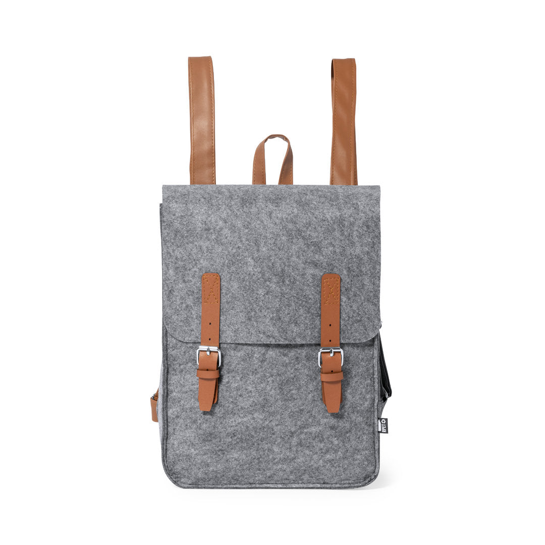 Mochila | Zakian | Feltro RPET/ PU | 28.5 x 12 x 37.5 cm