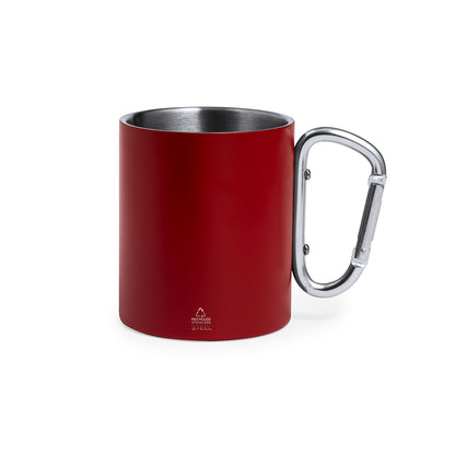 Caneca Aço Inox Reciclado Lecrer 300ml - Parede Dupla Mosquetão Caixa Kraft
