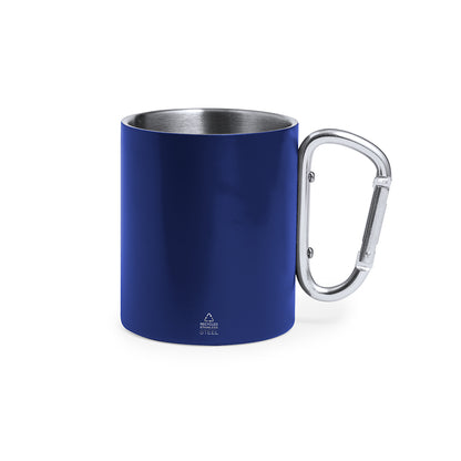 Caneca Aço Inox Reciclado Lecrer 300ml - Parede Dupla Mosquetão Caixa Kraft