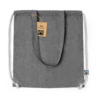 Mochila Saco | Riak Fairtrade | Algodão Reciclado 140  | 38 x 42 cm | 5 Cores