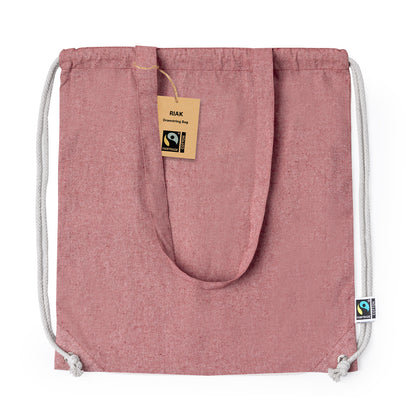 Mochila Saco | Riak Fairtrade | Algodão Reciclado 140  | 38 x 42 cm | 5 Cores