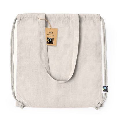 Mochila Saco | Riak Fairtrade | Algodão Reciclado 140  | 38 x 42 cm | 5 Cores