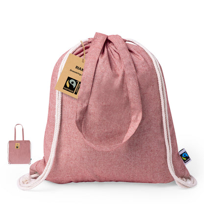 Mochila Saco | Riak Fairtrade | Algodão Reciclado 140  | 38 x 42 cm | 