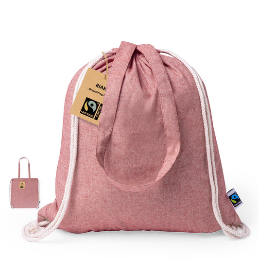 Mochila Saco | Riak Fairtrade | Algodão Reciclado 140  | 38 x 42 cm | 