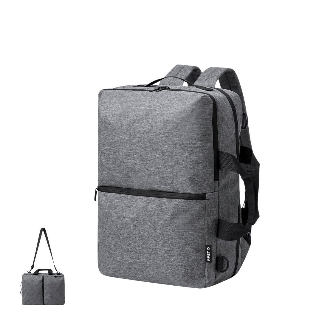 Mochila Pasta Porta-Documentos | Makarzur | Poliéster 600D RPET | 28 x