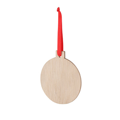 Enfeite Natal Madeira Sublimação Clixar | Chapéu Pai Natal Árvore Bola | Fita Vermelha | Brinde Natal