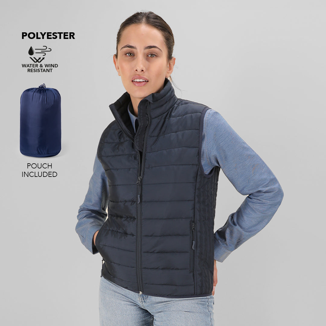 Colete Mulher Cashel Acolchoado Extra Leve - Prova D'Água Bolsa Transporte