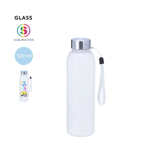 Garrafa Sublimação 500ml Vidro Fosco Inox