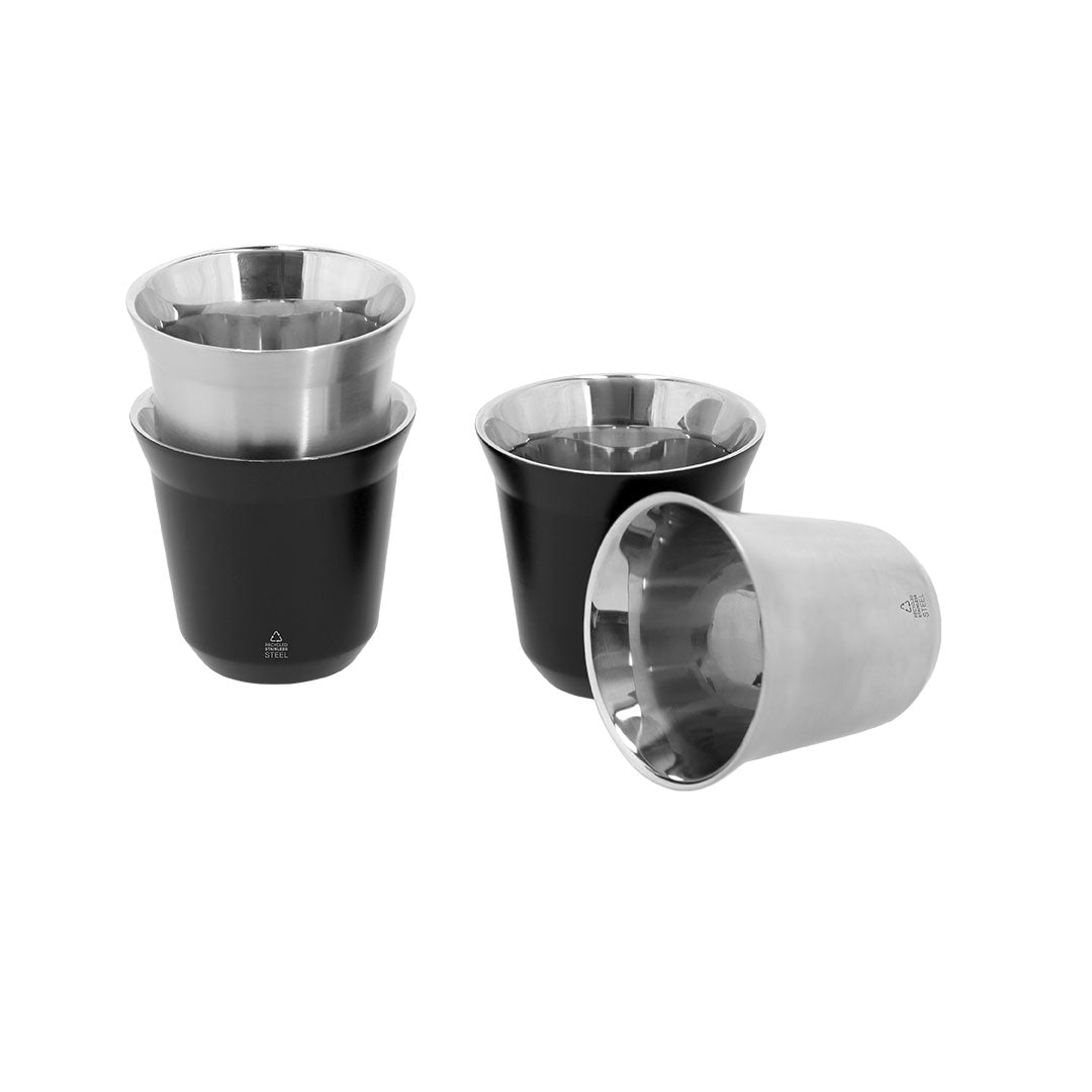 Set 2 Copos Aço Inox Reciclado Kodet 80ml - Parede Dupla Sustentável