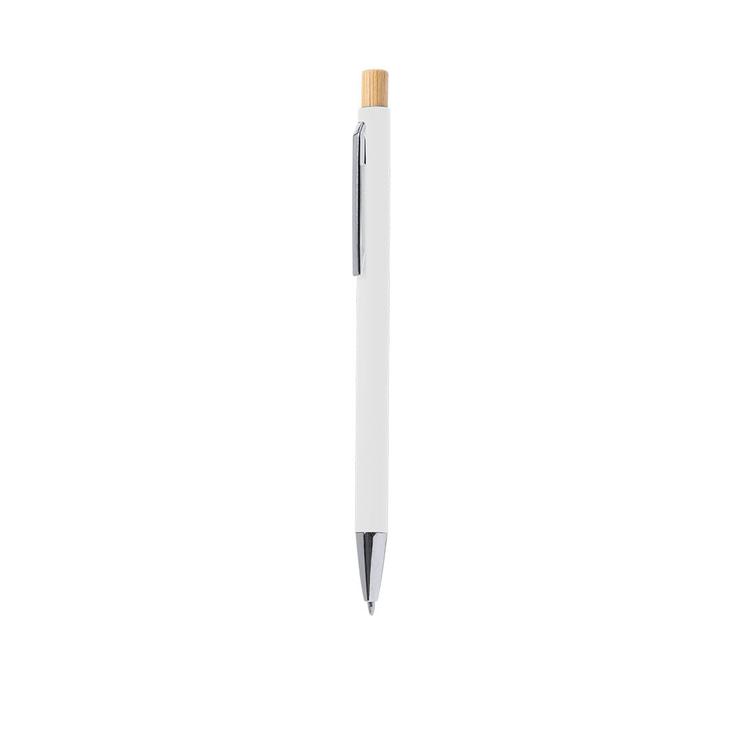 Esferográfica Bambu/ Alumínio Reciclado. Acabamento Aborrachado Kosif