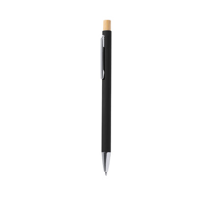 Esferográfica Bambu/ Alumínio Reciclado. Acabamento Aborrachado Kosif