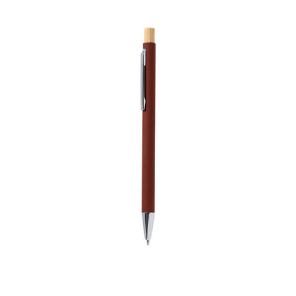 Esferográfica Bambu/ Alumínio Reciclado. Acabamento Aborrachado Kosif
