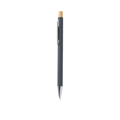 Esferográfica Bambu/ Alumínio Reciclado. Acabamento Aborrachado Kosif