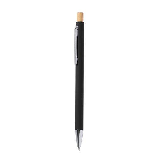 Esferográfica Bambu/ Alumínio Reciclado. Acabamento Aborrachado Kosif
