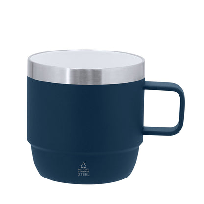 Taza Acero Inoxidable Reciclado Milayka 180ml - Doble Pared Interior Cerámico