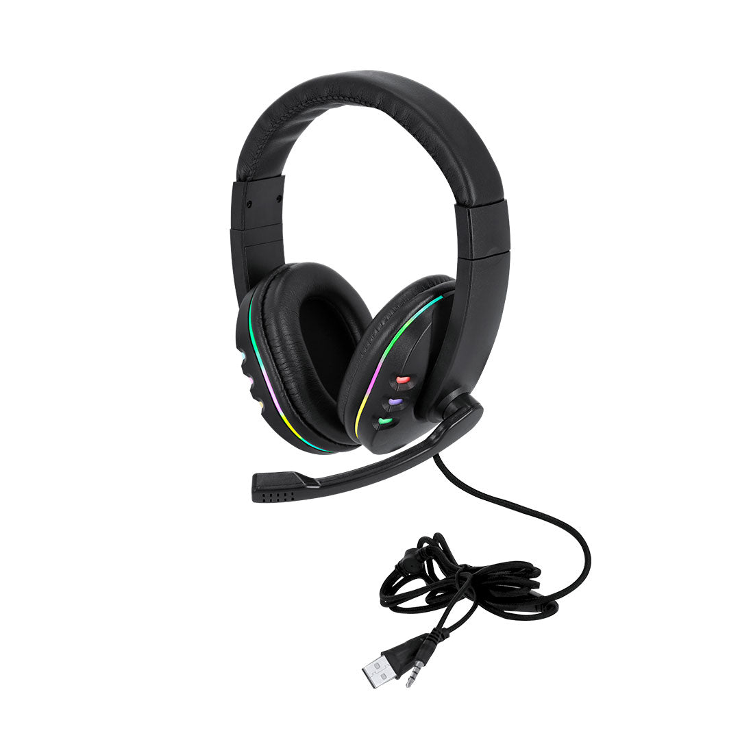 Auscultadores Gamer Sohan LED Multicolor - Som Surround Microfone