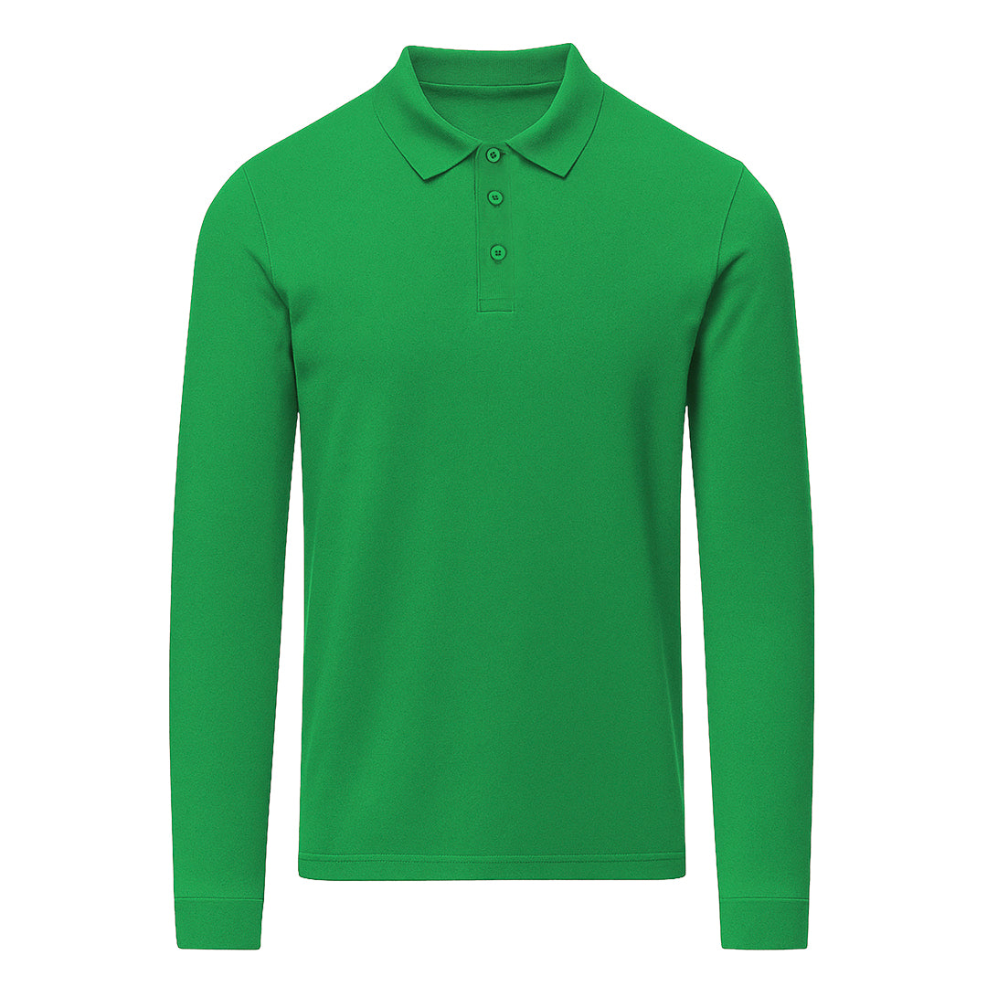 Polo Adulto Manga Larga Charlot 220g - 100% Algodón Ring Spun Piqué