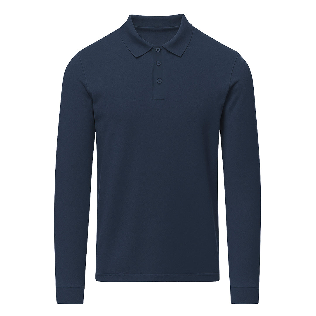 Polo Adulto Manga Larga Charlot 220g - 100% Algodón Ring Spun Piqué
