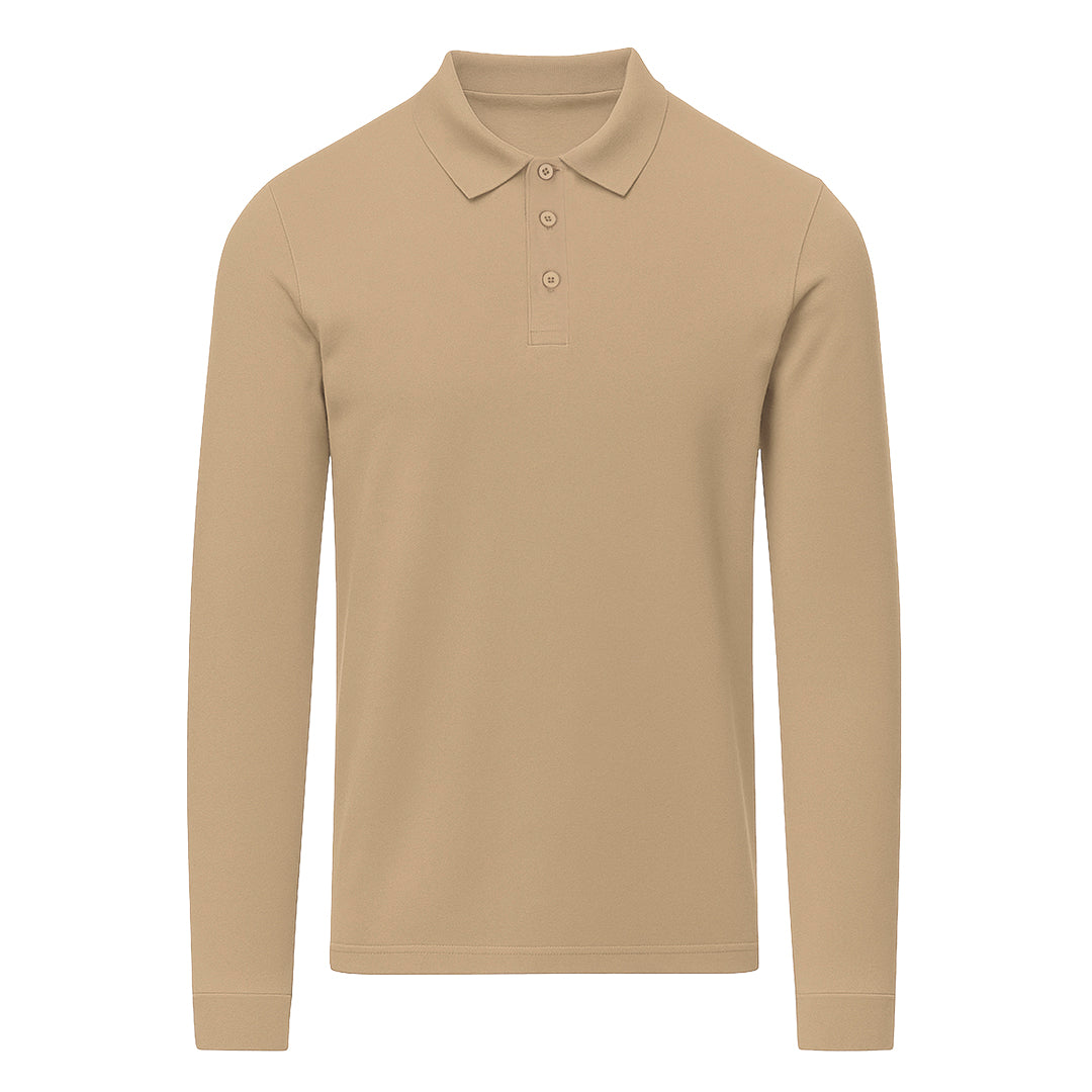 Polo Adulto Manga Larga Charlot 220g - 100% Algodón Ring Spun Piqué