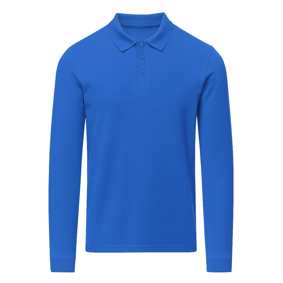 Polo Adulto Manga Larga Charlot 220g - 100% Algodón Ring Spun Piqué