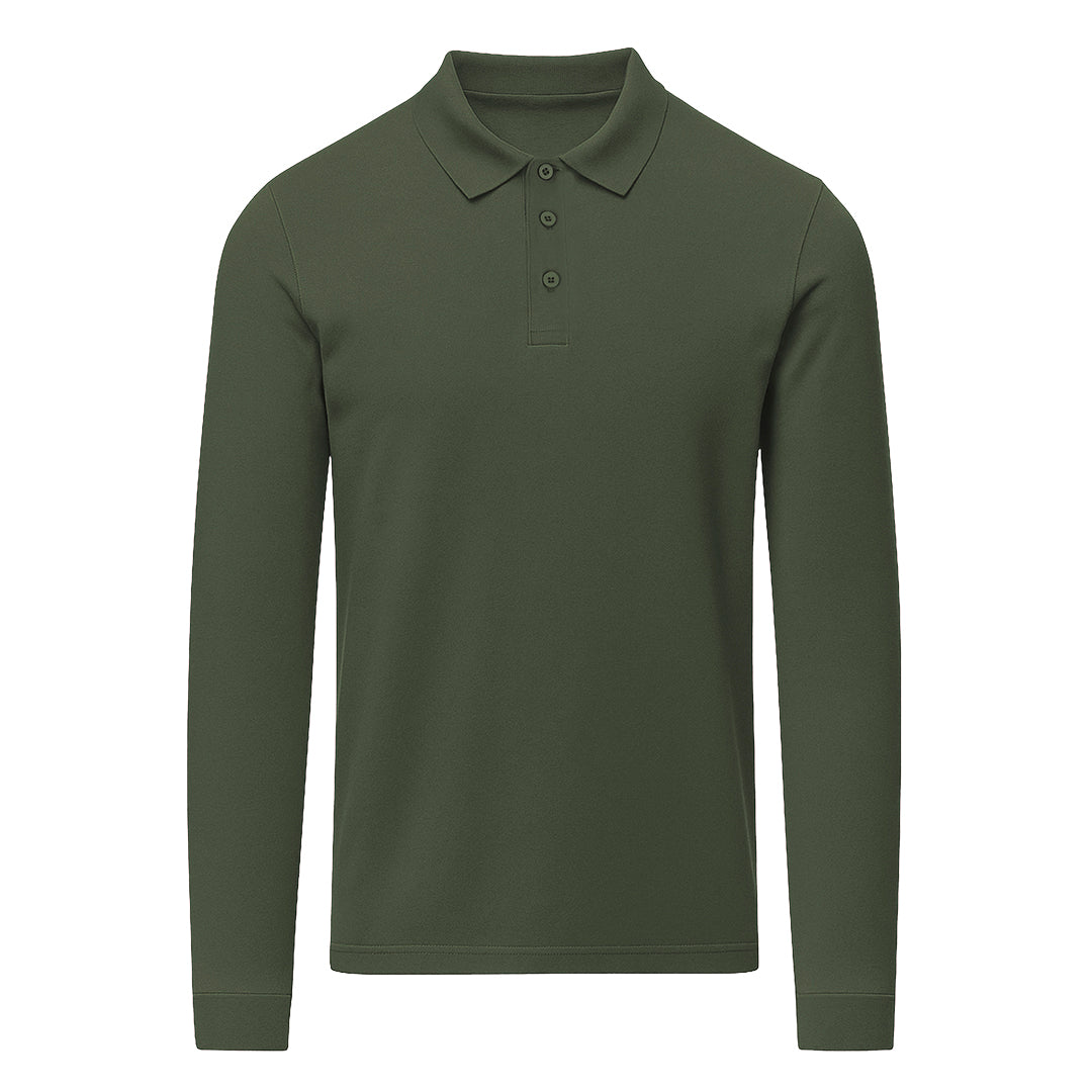 Polo Adulto Manga Larga Charlot 220g - 100% Algodón Ring Spun Piqué