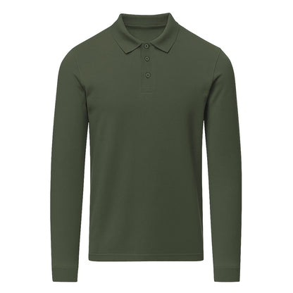 Polo Adulto Manga Larga Charlot 220g - 100% Algodón Ring Spun Piqué