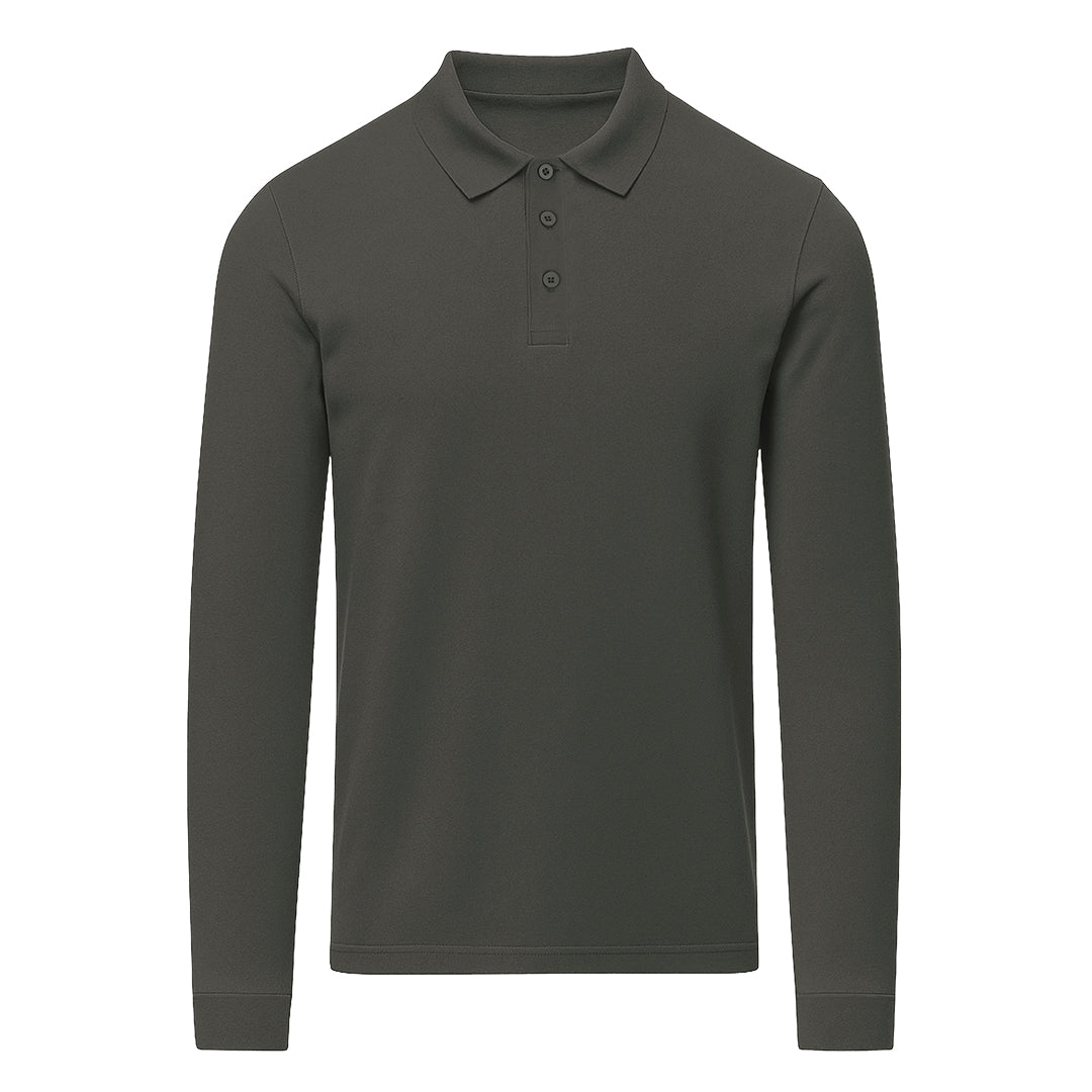 Polo Adulto Manga Larga Charlot 220g - 100% Algodón Ring Spun Piqué