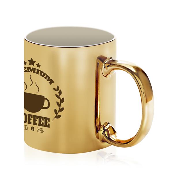 Caneca Cerâmica Metálica Brono 325ml - Sublimação